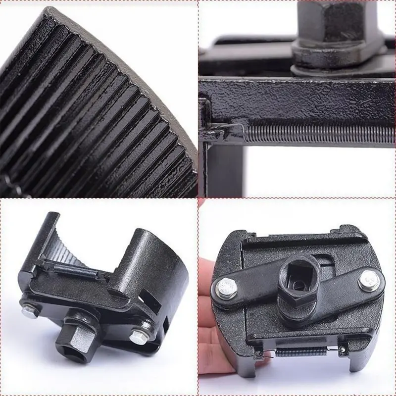 60-80mm Universal Kunci Filter Oli Mobil Adjustable Dua Rahang Kunci Pas Filter Oli Baja Vanadium Krom Oil Filter Wrench 1