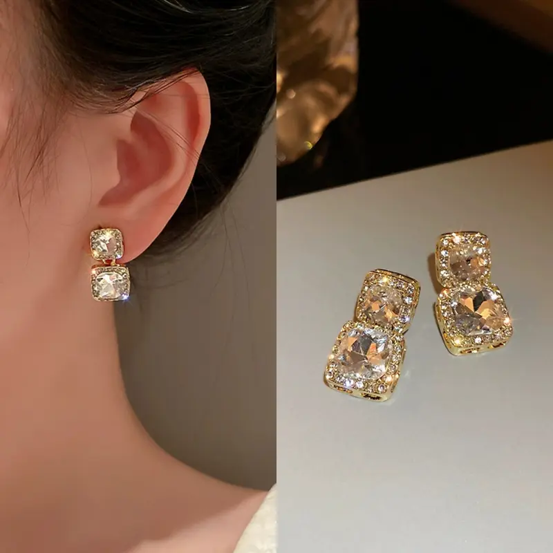 RRNS 321 Anting Rumbai Stud Anting Wanita Tusuk Fashion Alloy Gaya Elegan 1