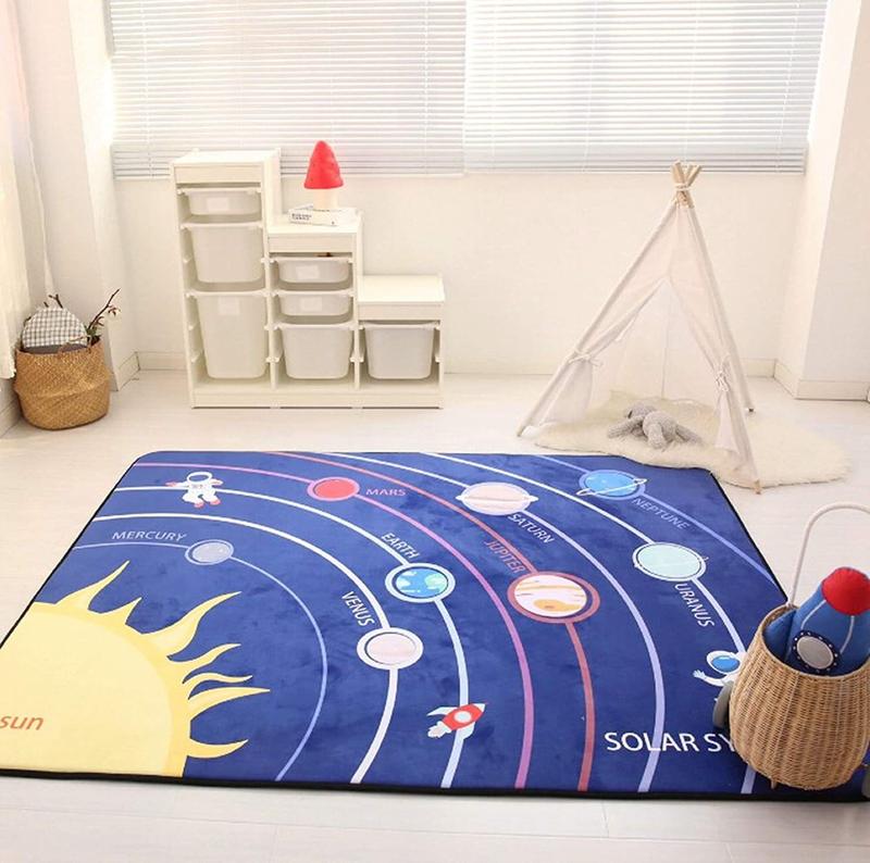 Product Introduction of INS Cashmere-like Cute Hopscotch Home Children's Game Blanket Crawling Non-Slip Game Mat Machine Washable 7