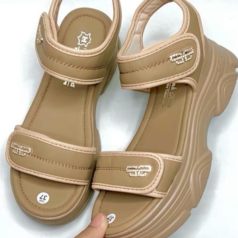 Dép hậu quai dán điều chỉnh tăng giảm sive cao 5cm - Nữ - DéP Nhung Shoes
