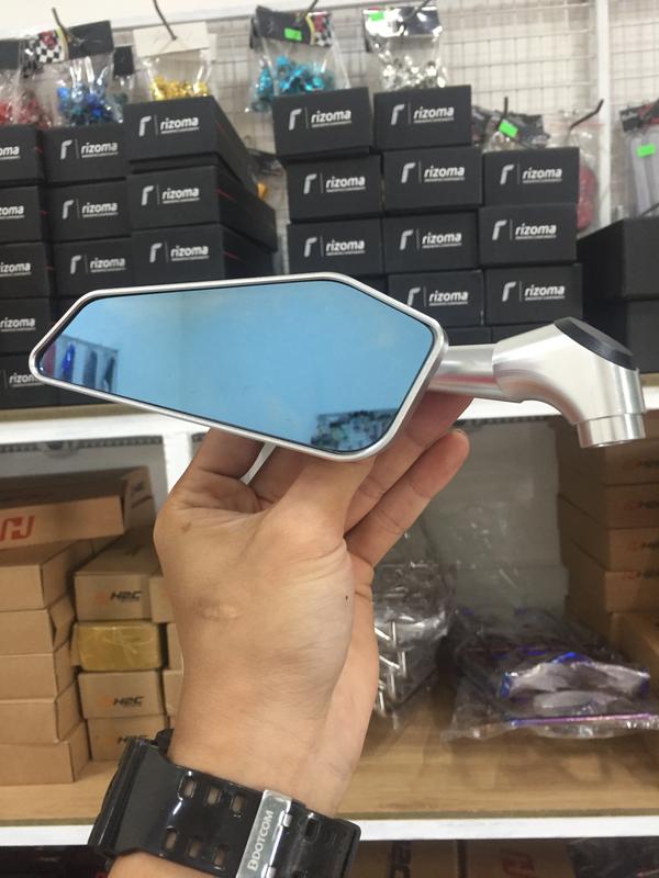 Kính Xe Máy 744 Chân Ngắn Nhôm CNC Gương Chiếu Hậu Xe Máy Phụ Kiện