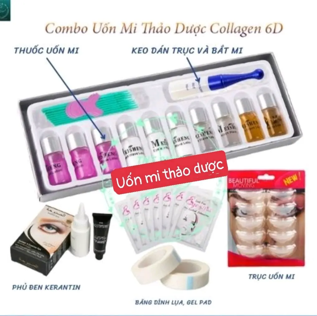 Uốn mi thảo dược siêu cong, uốn mi 3d,6d