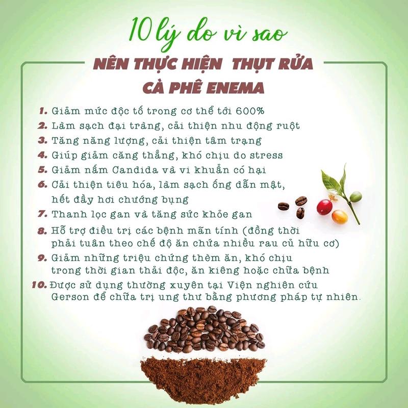 Combo cà phê hữu cơ thải độc đại tràng Gerson Coffee gói 500g và bộ túi truyền Cafe Enema 4
