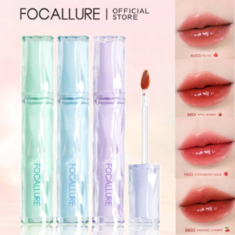 Son Kem Ánh Sáng Nước Thạch, FOCALLURE, Dưỡng Ẩm Và Lâu Trôi, Không Dính Cốc, Cho Môi