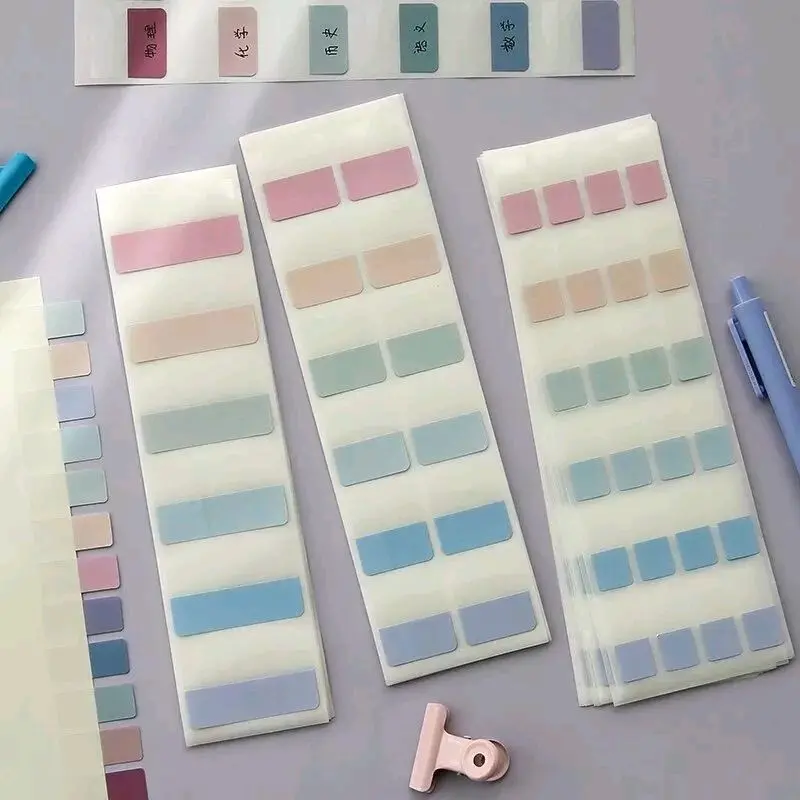 Sét 10 Tờ Giấy Note Ghi Chú Đánh Dấu Trang Giấy Phân Trang Dạng Dài Màu Pastel Nhẹ Nhàng