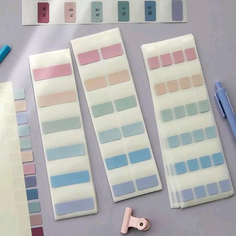 Sét 10 Tờ Giấy Note Ghi Chú Đánh Dấu Trang Giấy Phân Trang Dạng Dài Màu Pastel Nhẹ Nhàng