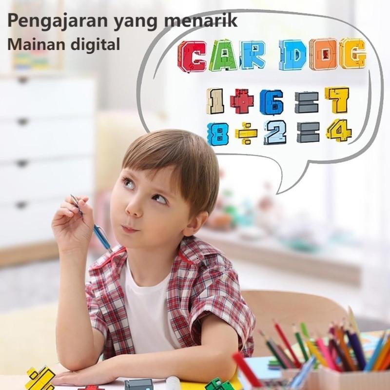Product Introduction of Mainan Robot Anak Transformer Number 0-9 Mainan Robot Angka Anak Mainan Edukasi Anak Transformer COD 30