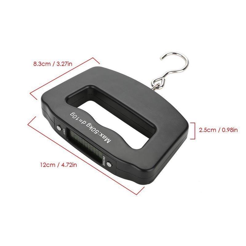 Portable Digital Luggage Scale, Handheld Weighing Mini Electronic Scale with Fishing Hook Tare Function Backlit LCD Display, Suitable for Home Farm Factory Hunting Outdoor 2