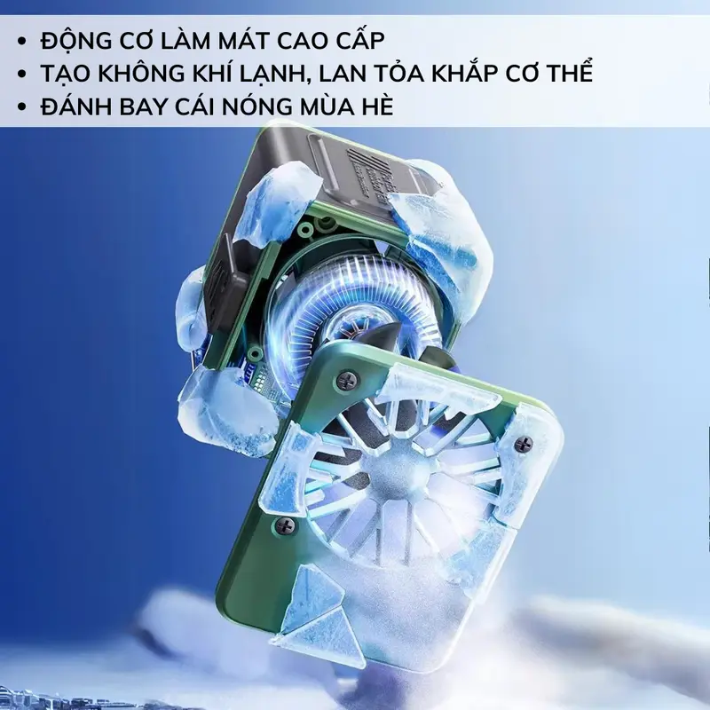 Quạt Tích Điện MUSELOVE, Kẹp Quần Áo, Dung Lượng 10000mAh, Sử Dụng Lên Đến 8h, 100 Mức Độ Gió-QQA01 4