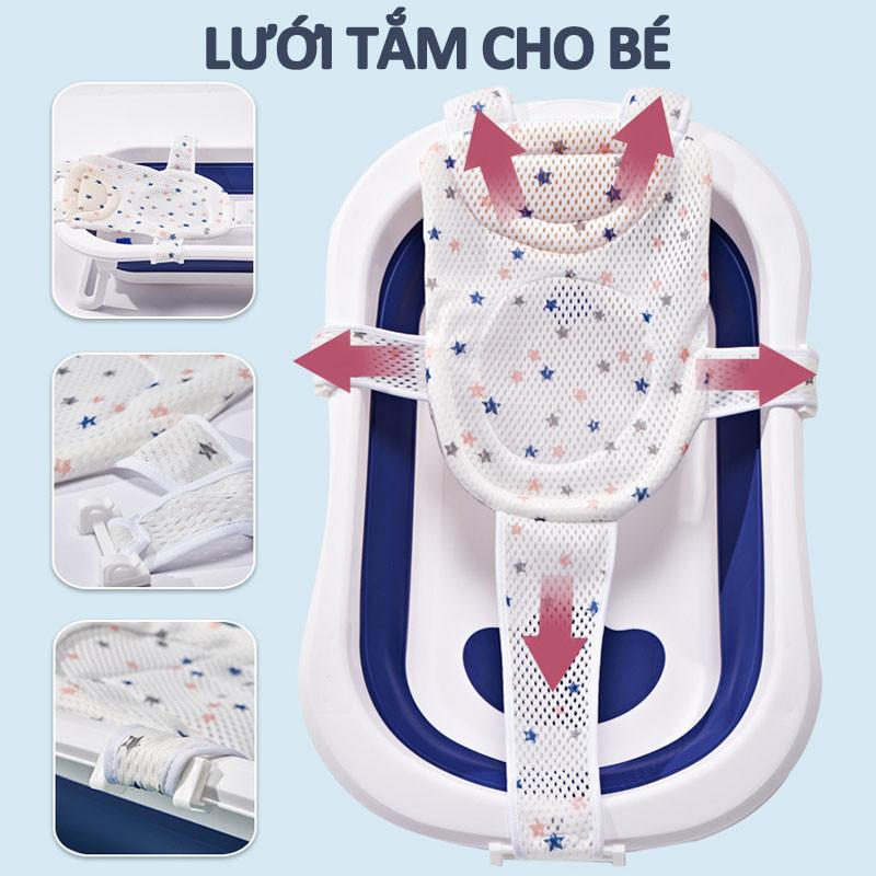 Lưới Tắm Cho Bé,Chống Trượt Dễ Chịu,Lưới Tắm Cho Bé Sơ Sinh Cao Cấp Gấp Gọn Điều Chỉnh Kích Thước