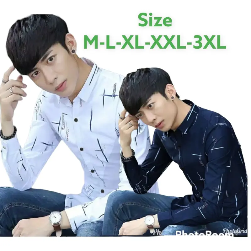 LENGAN PANJANG/HEM PRIA CASUAL KEREN OSCAR Baju Kantong 0