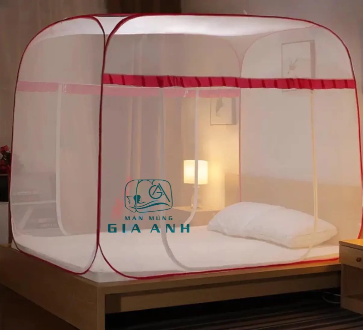 Màn Chụp Tự Bung Đỉnh Vuông - Mùng Đỉnh Vuông Cao Cấp Chống Muỗi Và Côn Trùng Hiệu Quả - Hàng VNXK ( Bảo Hành 12 Tháng ) mung  tuyn