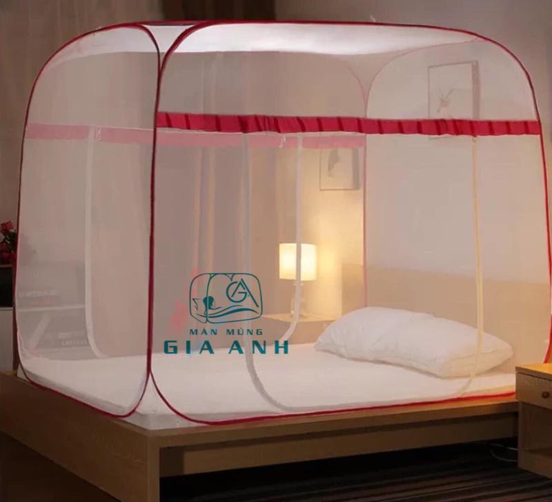 Màn Chụp Tự Bung Đỉnh Vuông - Mùng Đỉnh Vuông Cao Cấp Chống Muỗi Và Côn Trùng Hiệu Quả - Hàng VNXK ( Bảo Hành 12 Tháng ) mung  tuyn