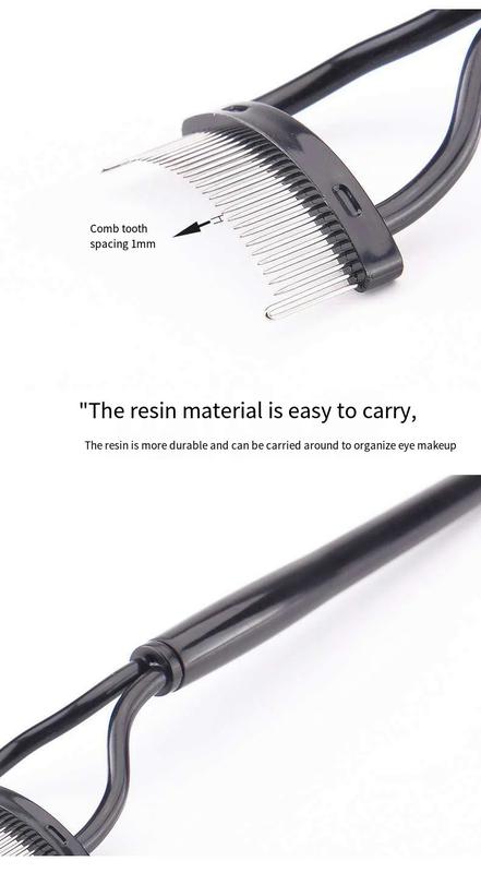 Product Introduction of Eyelash Separator Metal Teeth Straight Eyelash Curler Beauty Makeup Stainless Eyelash Brush Comb Mascara Curl Makeup Tool Cosmetic Color Handle 14