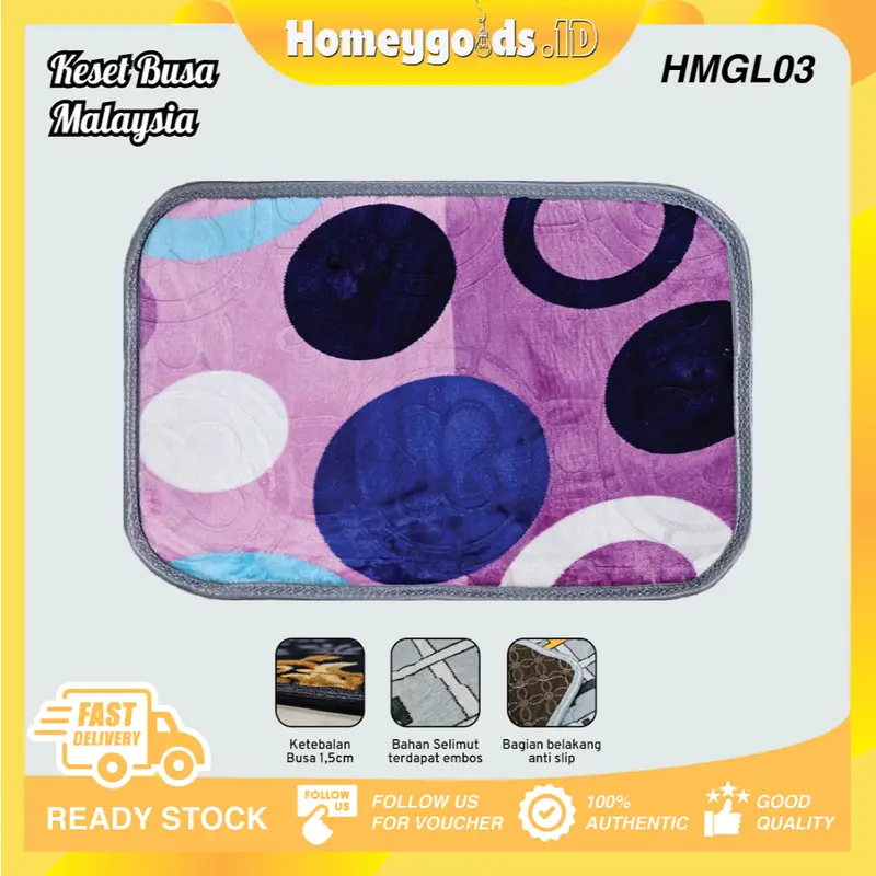 [HG] Karpet keset Busa Malaysia Emboss Obras Anti Slip 60 x 40 3