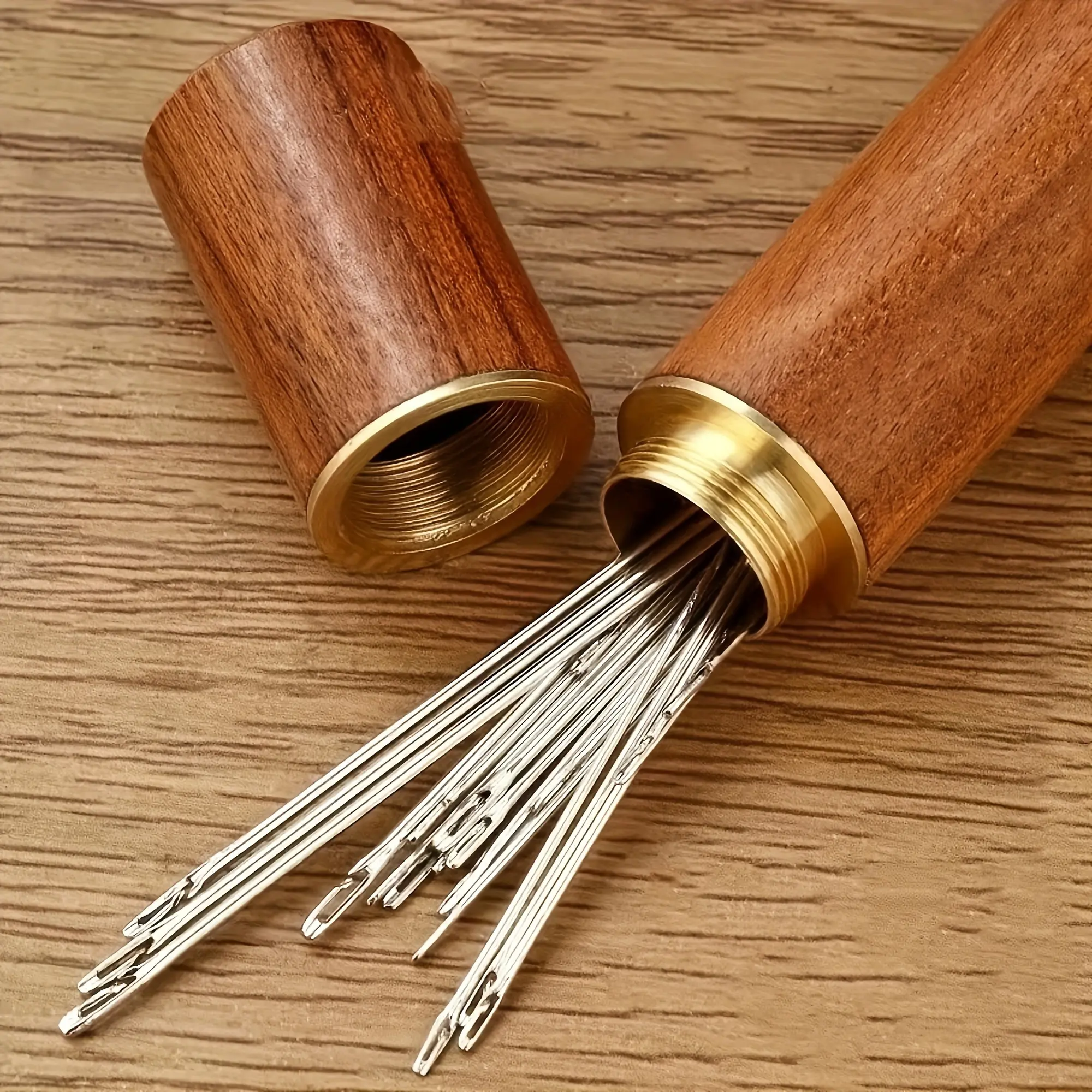 Bộ Kim May Chỉ Dễ Dàng, 30 Chiếc, Kèm Ống Đựng Bằng Gỗ, Các Kích Cỡ Đủ, Thích Hợp Cho Khâu Tay, Chắp Vá Và Tranh Thêu Chéo