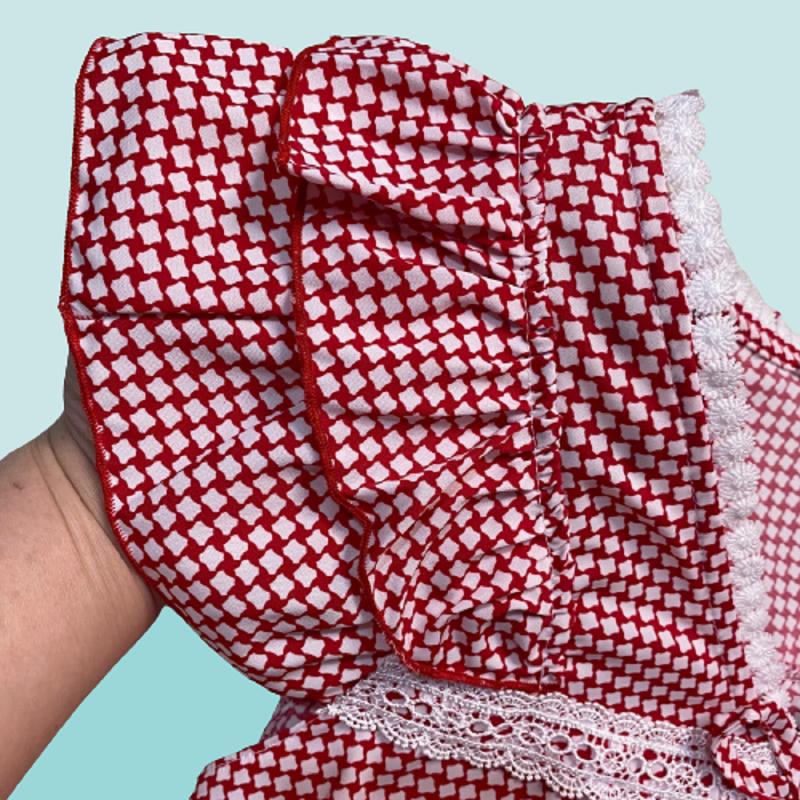 Bộ Lửng Áo Cổ Phối Ren ,Tay Cánh Tiên,Quần 9 Tất Có Túi 2 Bên Chất Vải Lụa Mango Mềm Top Quần Ngủ 4