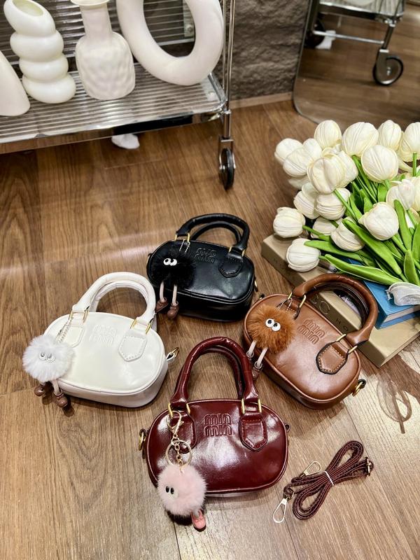 Túi Xách Tay Đeo Chéo Mini Cute Dễ Thương MinMin Tặng Kèm Gấu - Kem, Bag Nữ 4