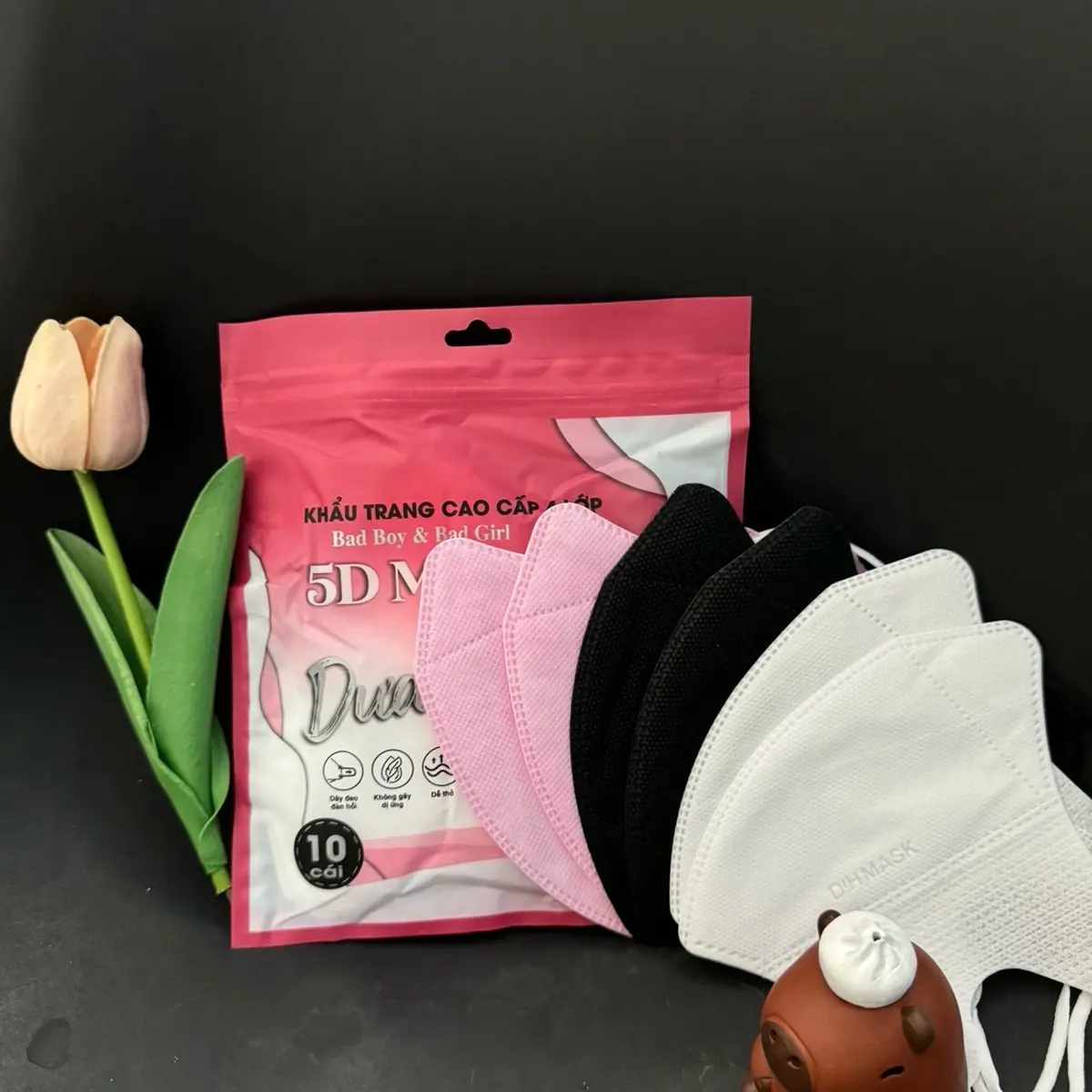 [SET 200 CÁI] KHẨU TRANG 5D MASK DƯA HẤU  Phụ Kiện Accessories Che Mặt Mask Women Nữ Nam