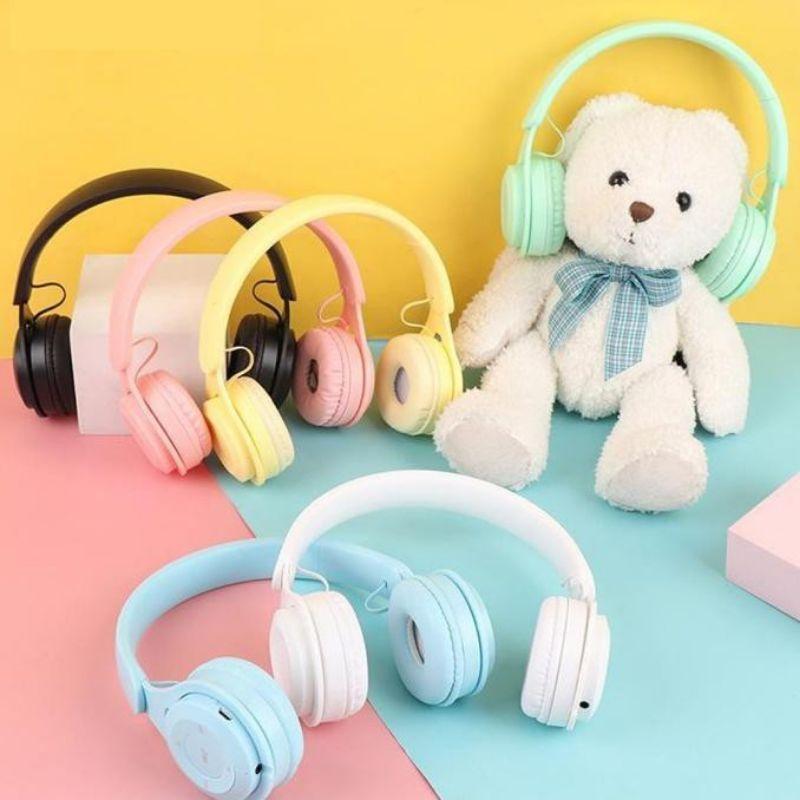 Headset Bluetooth Bando Macaron Y08 Headphone Super Bass Stereo Macaron Wireless earphones headphones 0