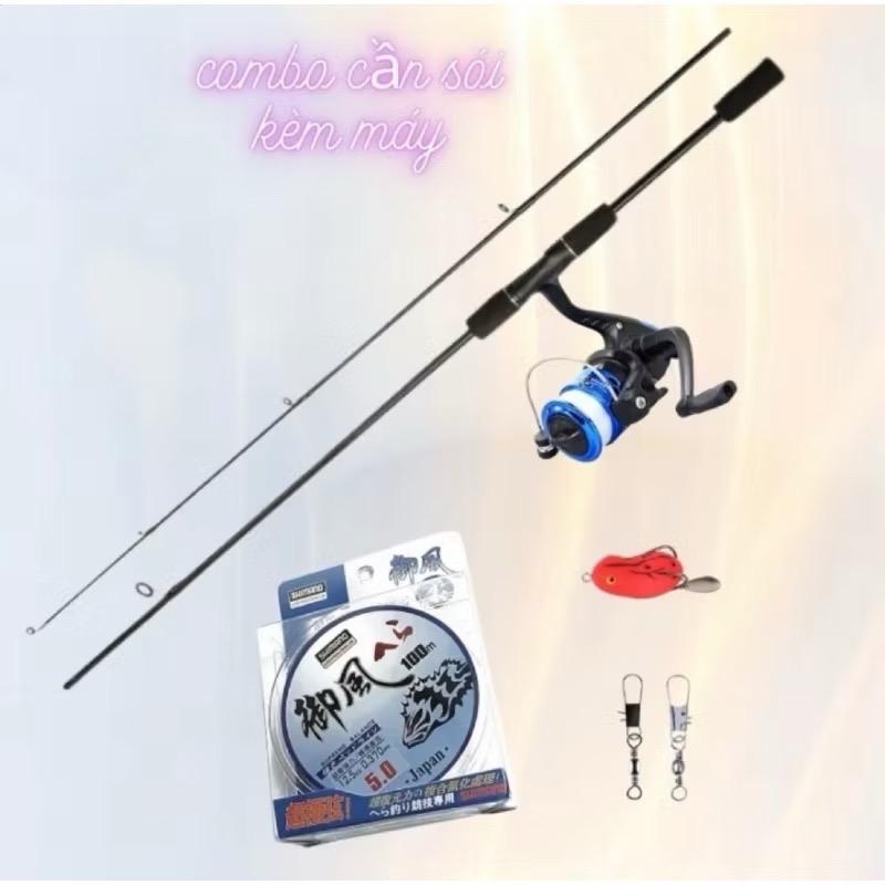 ￼Bộ Combo Cần Câu Lure Sói Đen Máy Đứng YF 200 Kèm Bộ Phụ Kiện Đầy Đủ Giá Rẻ, Học Sinh 1m65 1m8 2m1 Đồ Câu Tuấn