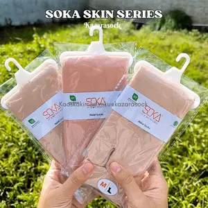 (KZR) Kaos Kaki Soka Skin Series - Jempol Polos Kulit Telapak Hitam S/M/L/XL
