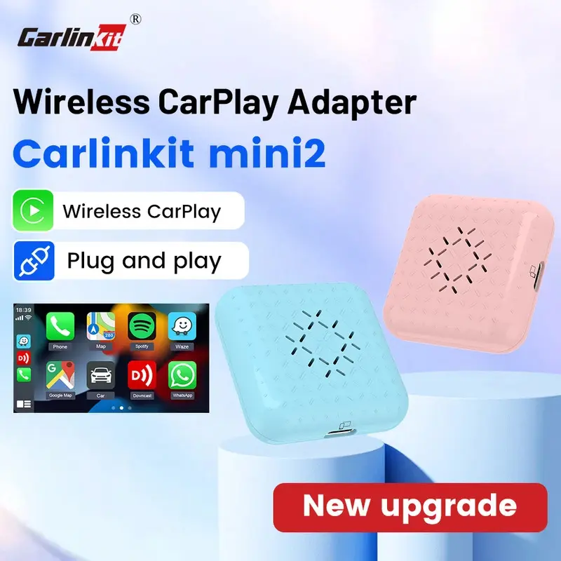 Carlinkit CarPlay wireless adapter AI box car multimedia player Bluetooth WiFi Auto connect plug and play mini car play Wireles