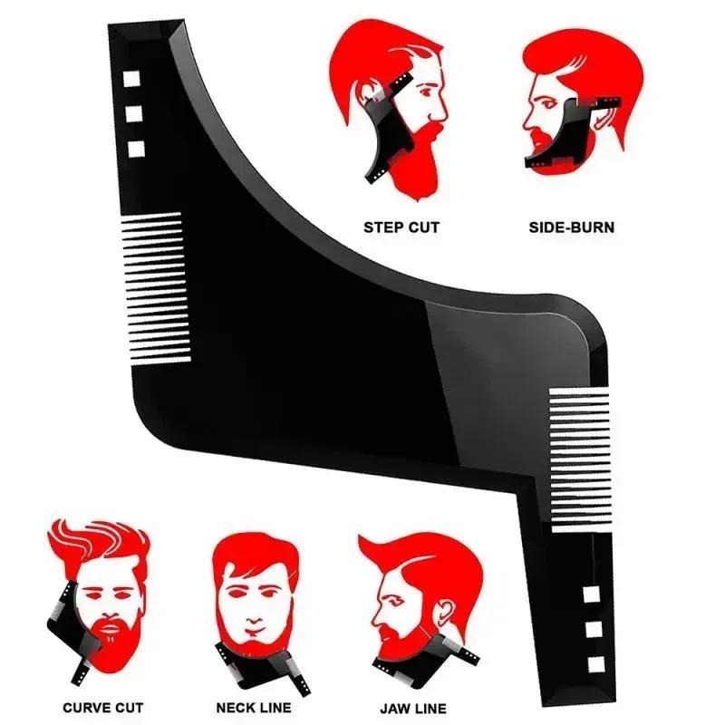 1PC Men Beard Modeling Ruler Shaping Styling Template Comb Trim