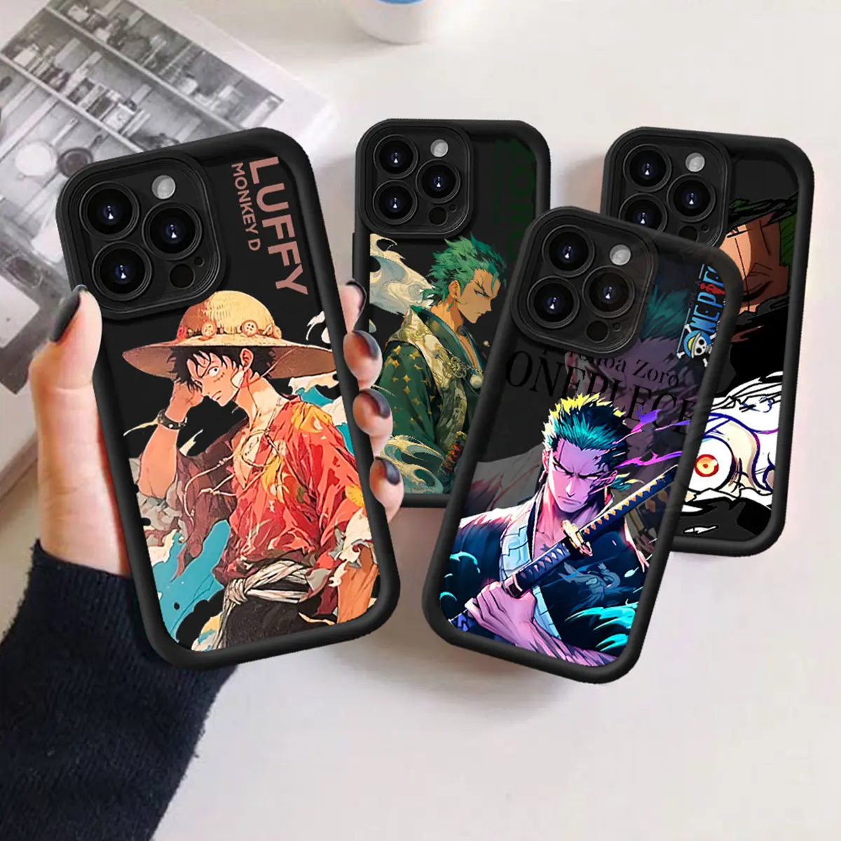 Casing untuk hp ITEL A70 A50 S23 S23Plus itelA04 A05S A60 RS4 P40 P50 P55 Plus Spark 20C 10 9 20 8C POP 8 Camon 30 Pro 19 Cool Kartun Anime Luffy Zoro Soft Case
