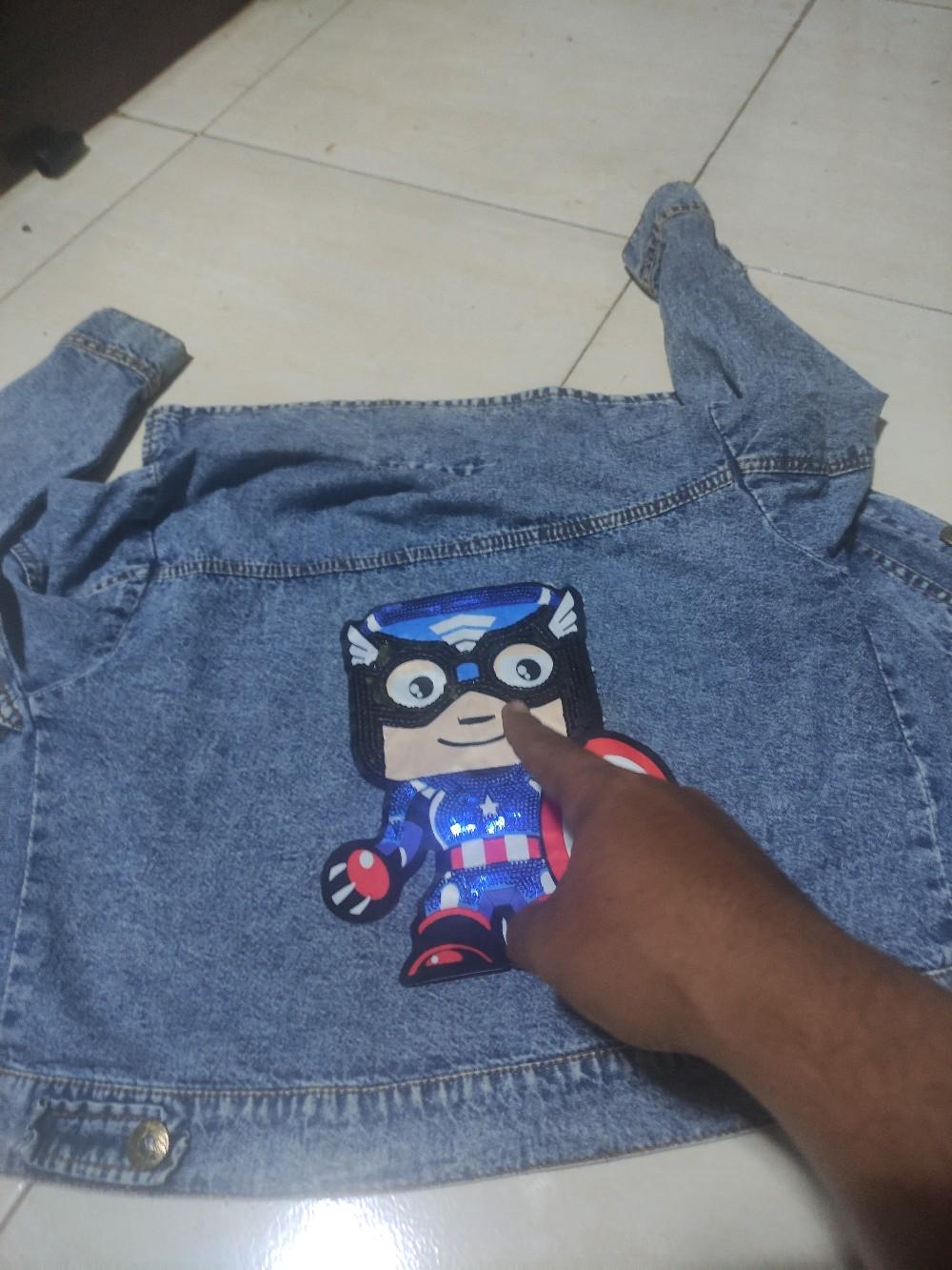 JAKET JEANS ANAK GAMBAR 3D,LOL NYALA KARAKTER SUPER HERO, BULU, PITA& POLOS USIAH 1-10 TAHUN,PEREMPUAN/LAKI-LAKI Denim dasar 3-4 tahun