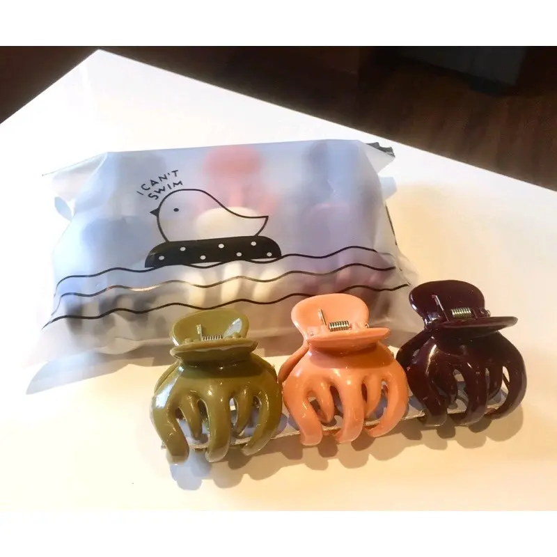 6 pcs jedai rambut /jedai bangkok ukuran 5cm cakar 5 free pouch clips