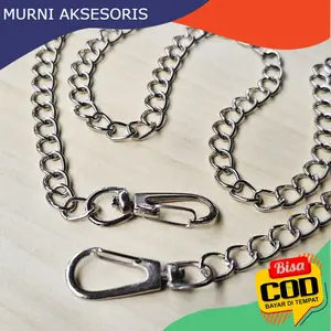 Murni Aksesoris. RANTAI DOMPET DOUBLE PENGAIT / WALLET CHAIN - RANTAI DOMPET PANJANG 65CM ++