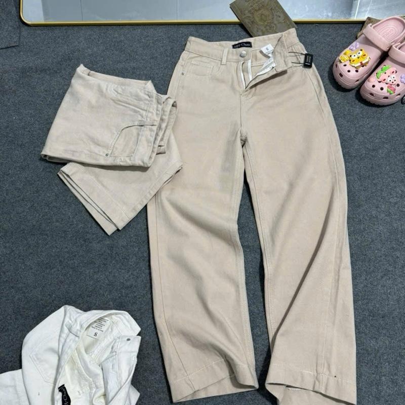 Quần Jean Nữ suông Trơn V46, V47, V48 (S-2XL) Mới Chất Jean Vải QC mềm | BigBuy360 - bigbuy360.vn