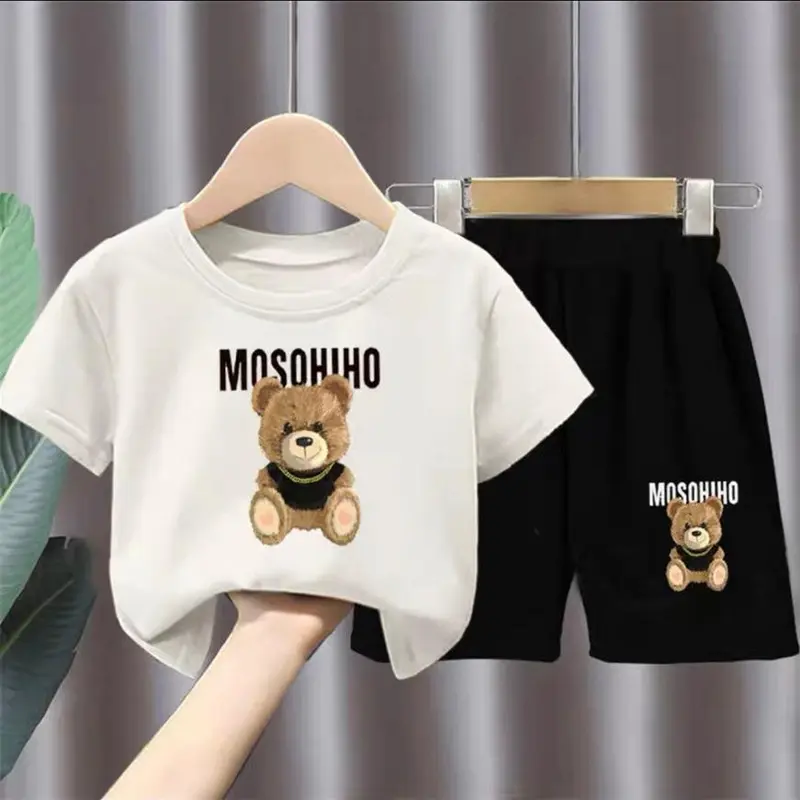 Thời trang trẻ em   - Bộ quần áo trẻ em cotton  in hình gấu MOSOHIHO siêu cute, đồ bộ trẻ em cao cấp chính hãng dành cho các bé từ 10 - 40kg 2