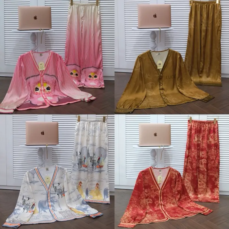 ( S 40-55KG) CỔ Y LAI CONG VẠT BẦU LỤA LATIN. PIJAMA NỮ MẶC NHÀ