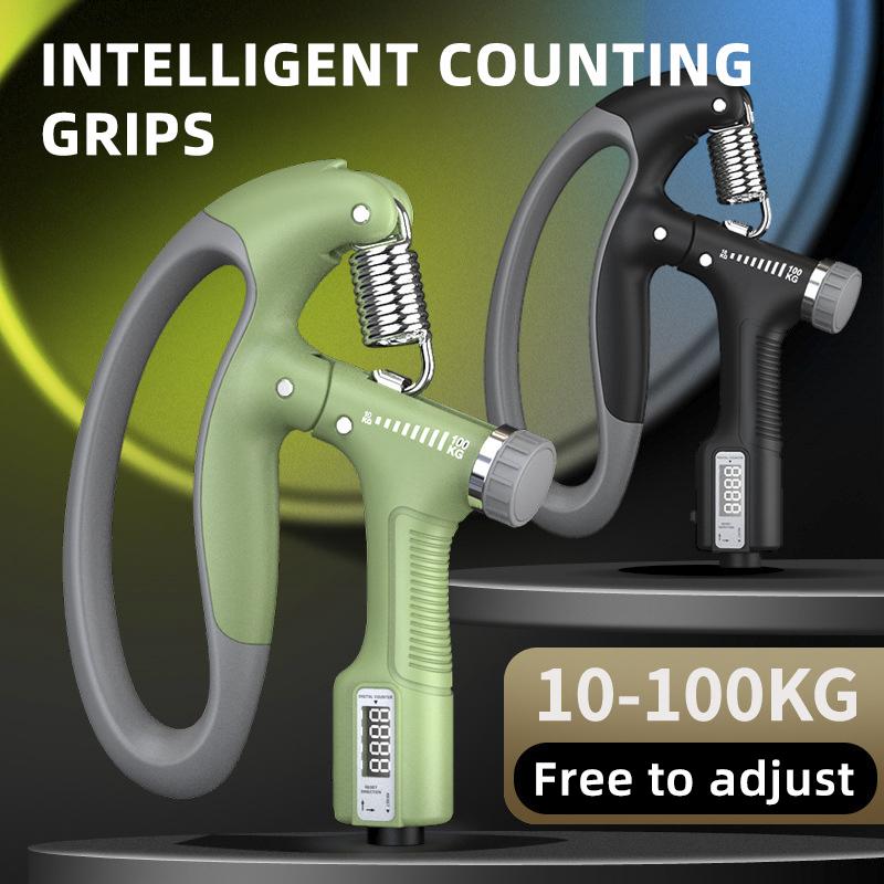 Product Introduction of Smart Counting Hand Grip 10-100KG Adjustment Exercise Power Strengthening Pliers Spring Finger Pinch Wrist Expander Training 1PC 5