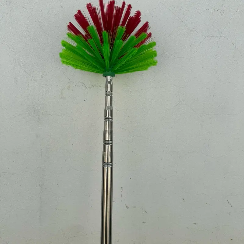 Sào rút innox kèm chổi quét trần nhà (tặng kèm đầu móc treo) cây inox gấp gọn 3