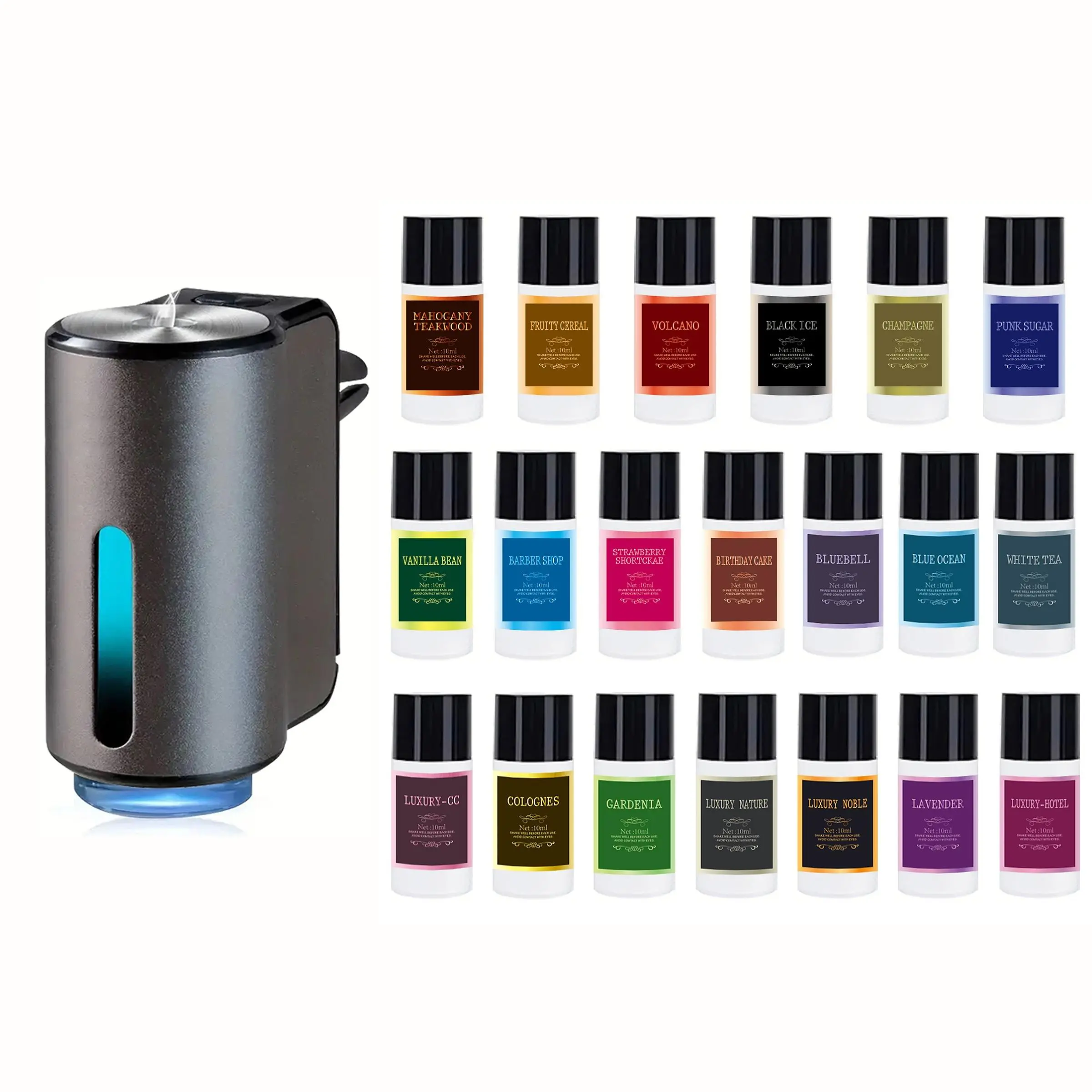 Smart Car Aroma Diffuser, 1 Count USB Rechargeable Car Air Freshener with Essential Oil, Car Air Freshener Machine, Car Interior Decoration Accessories, Car Essentials, Fragrance