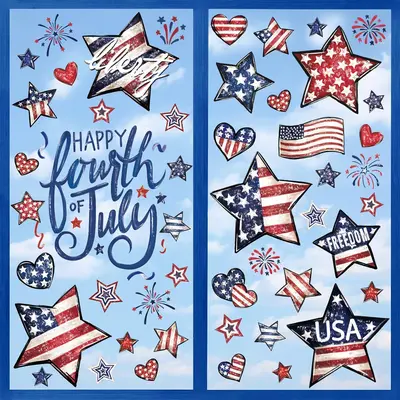 Patriotic Gnomes Shower Curtain Set - 4th Of July American Flag Design With 12 Hooks - View #11