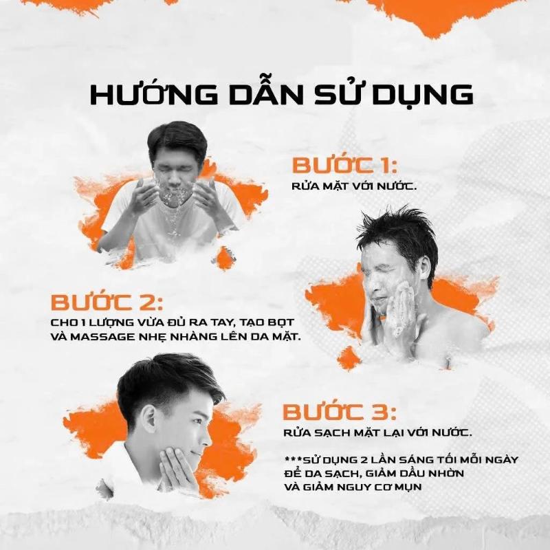 Sữa rửa mặt trắng da cho nam - trắng da sạch mụn kiểm soát dầu làm sạch sâu và dưỡng ẩm - 500ml Skincare Cosmetic Thời trang 4