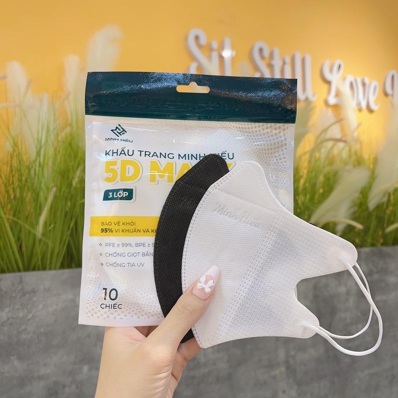 Set 120 chiếc Khẩu trang 5d Minh Hiếu 3 lớp Kháng khuẩn chống bụi mịn chống chia UV Phụ Kiện