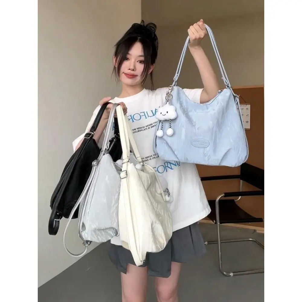 [30 Days Hot Sale 9998 Pieces] Korean Style Simple Mori Style Commuter Tote Advanced Soft Glutinous Feeling Student Class Backpack One-Shoulder Crossboby Bag
