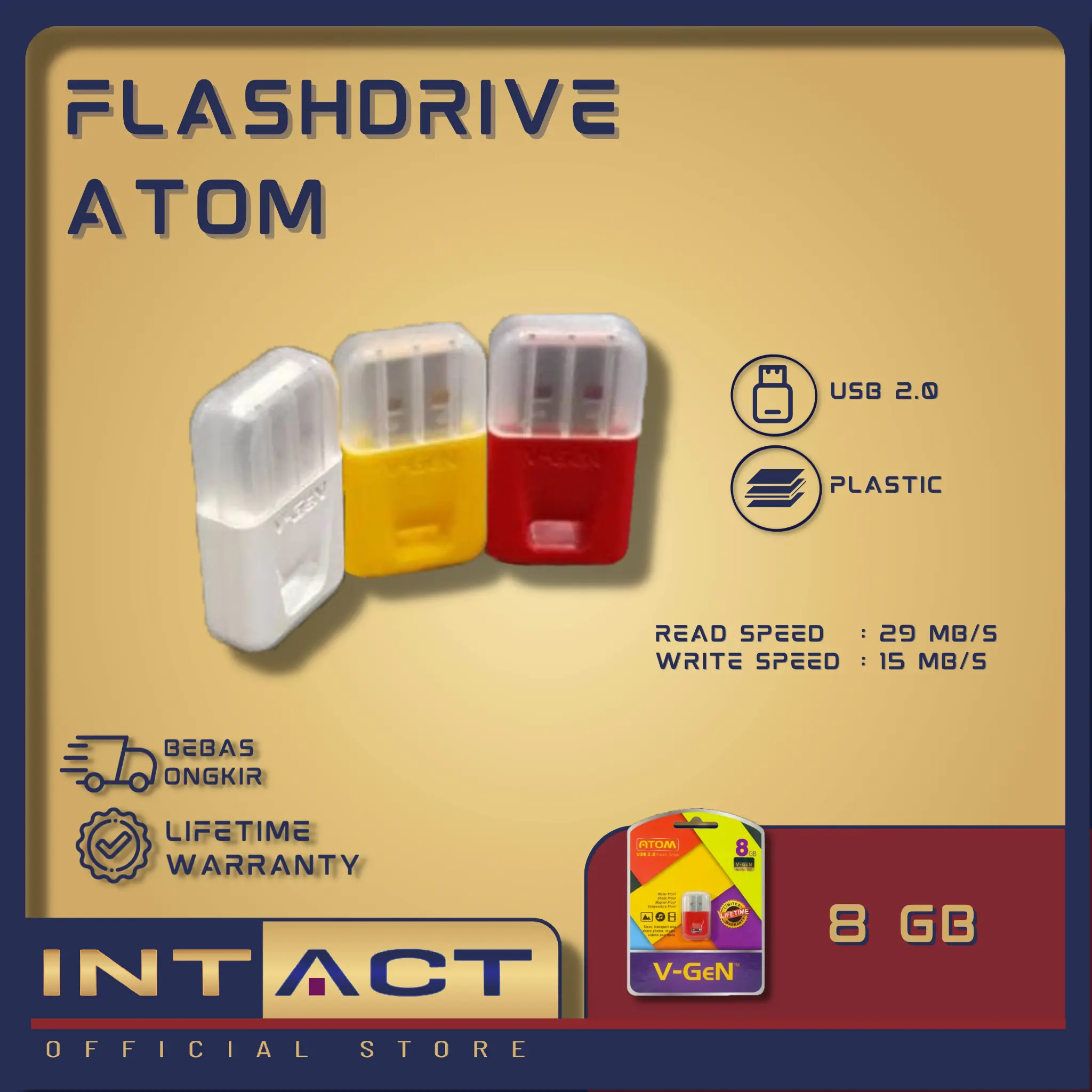 USB Flashdisk V-GeN 8GB 16GB 32GB 64GB 128GB ATOM ASTRO AVATAR USB 2.0 Flash Drive VGEN
