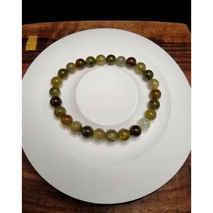 Gelang Batu Tsavorite Green Garnet Beauty Stone India Full Natural 5A 7mm C1024A