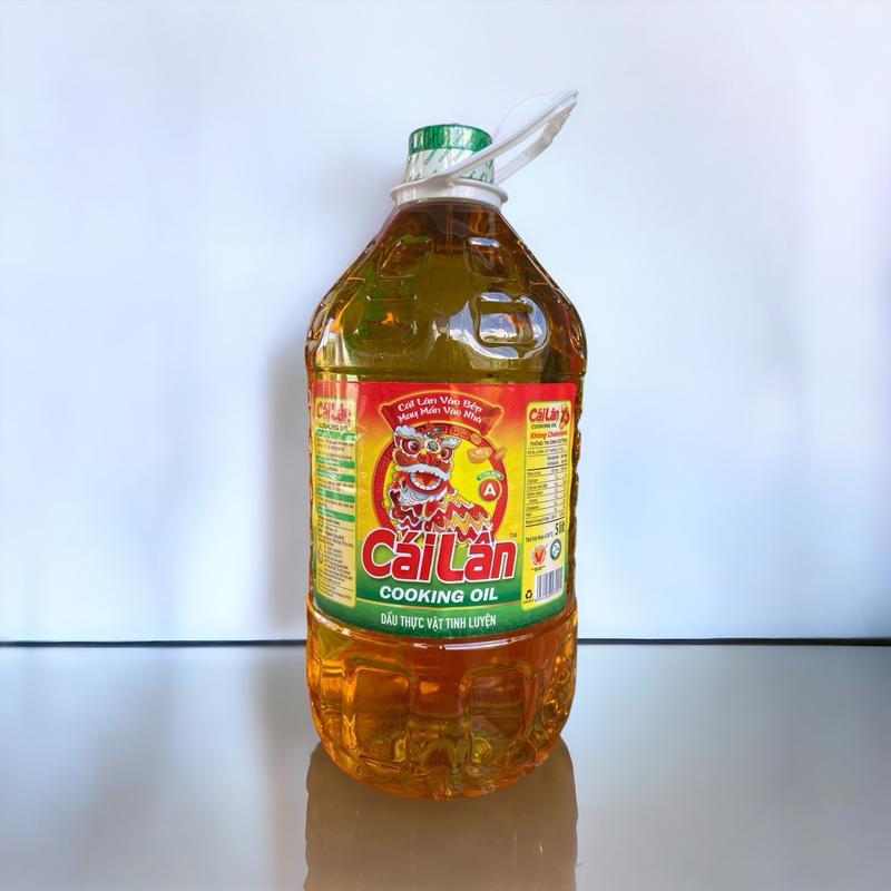 Dầu Ăn Cái Lân  chai 5 lít- đóng gói bằng thùng carton Dầu Thực Vật Nho