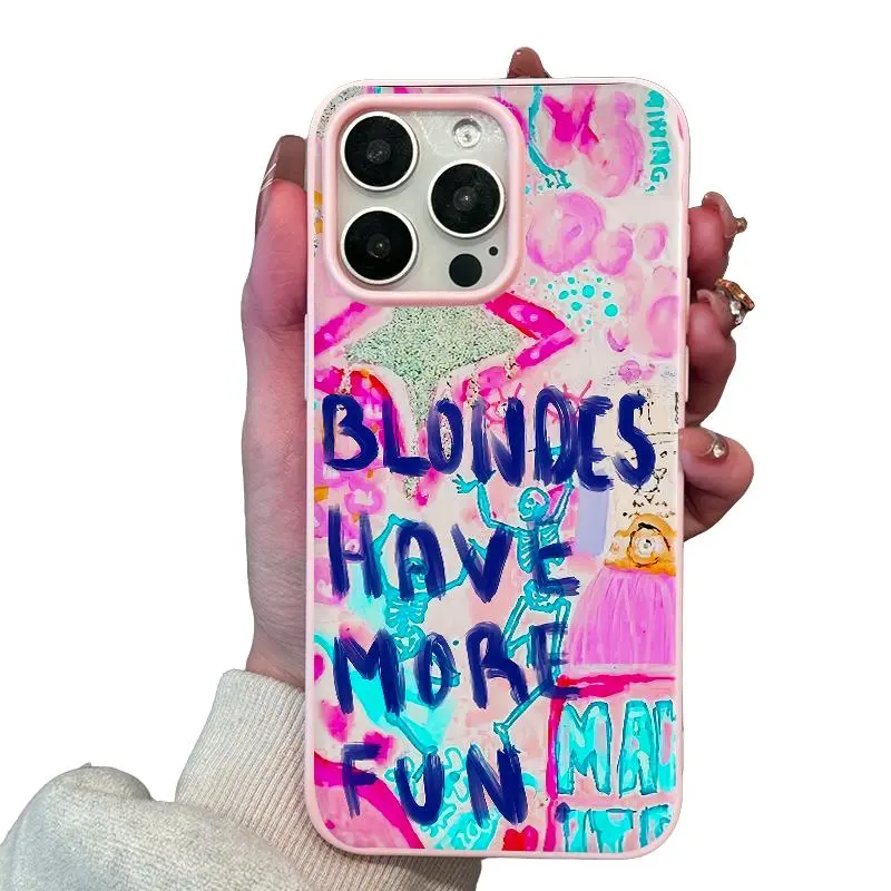 Letter Pattern Phone Case, Fashionable Phone Protector Cover, Phone Accessories Compatible with iPhone 11 12 13 14 15 16 Pro Max/Pro/Plus, Customized, More