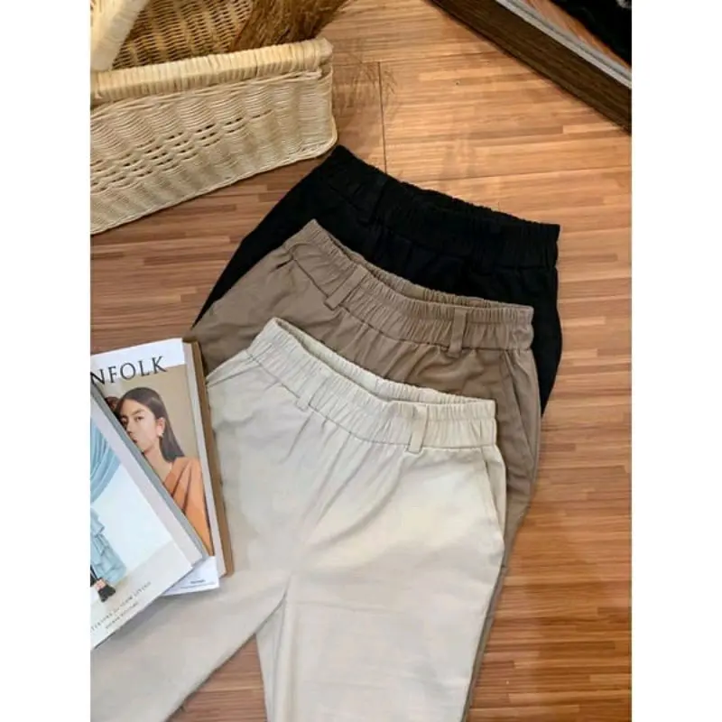 CELANA CUTBRAY WANITA BASIC PANTS Kain KATUN COMBET TWILL PREMIUM  BEST SELLER CELANA BerKaret/ Melar /Panjang Nyaman Standar Stretch Kerja Kulot 2