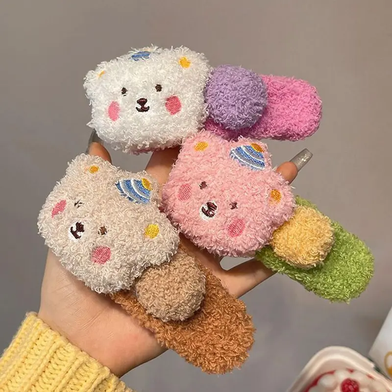 Kẹp Mỏ Vịt Ngoại Cỡ Nhồi Bông Gấu Kem Hoạt Hình Dễ Thương, Kẹp Tóc Ấm Áp Tạo Không Khí Mùa Thu Và Mùa Đông, Hàng Mới Về 2025, Kẹp Nhồi Bông Cho Bé Gái Phía Sau Đầu, Kepto Cnotieuthu 3
