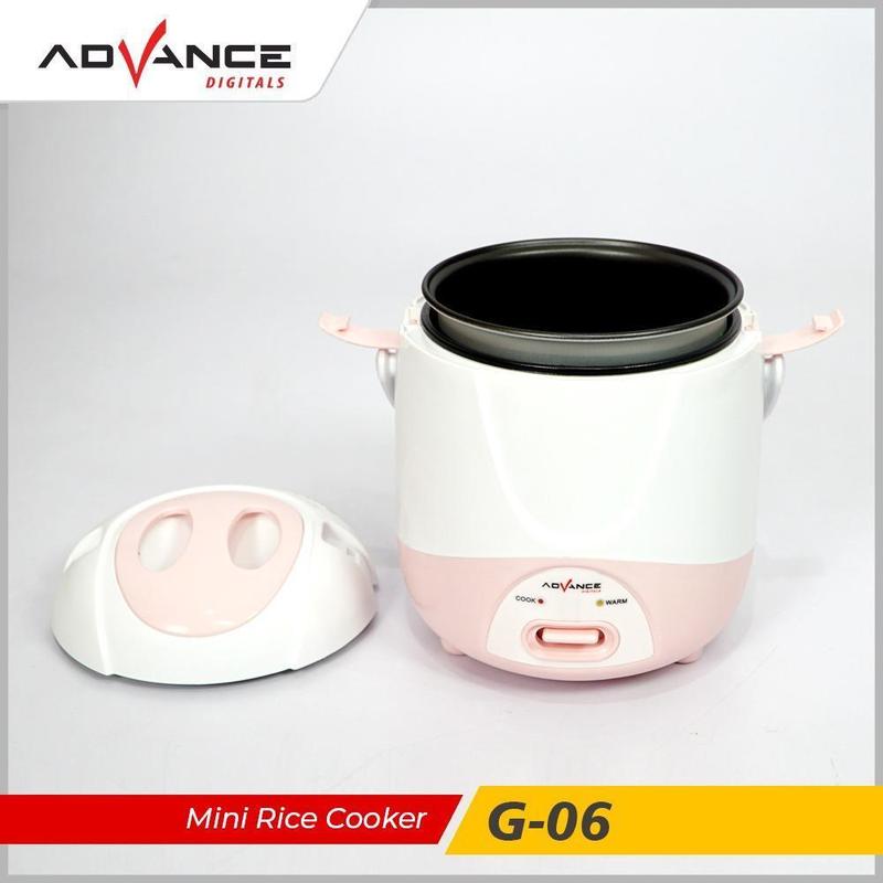 Advance G-06 Mini Rice Cooker Listrik Travel, kapasitas 0.6 liter, Anti lengket, Cocok Untuk Nasi dan Bubur 4