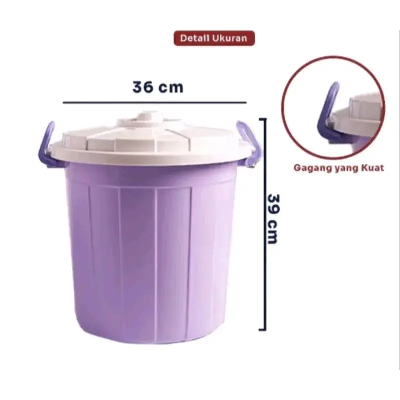 ember hongkong ember air Gagang  8 galon pastel 30L memiliki tutup kuat tahan banting Tahan Lama 3